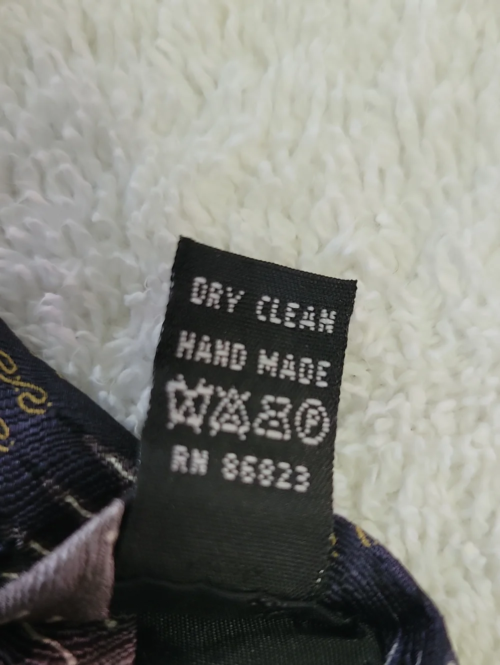 Bergamo New York Men's Patterned Black and Gray Hand Made Silk Tie .
